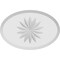 Ekena Millwork Standard Dalton Flower Rosette With Beveled Edge, 5"W x 3 1/4"H x 3/4"P ROSP050X033X075DAL10 - alternate 3